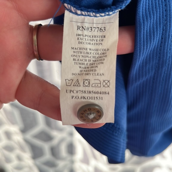 Blue Grand Slam XL Golf Polo - Picture 3 of 3